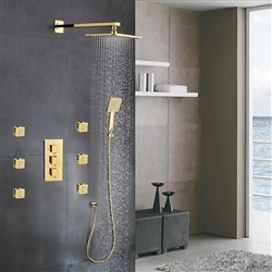 Shower Fixtures In Brushed Gold